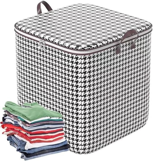 100 Litre Foldable Cloth Storage Bag With Zipper & Reinforced Handle pack of 1