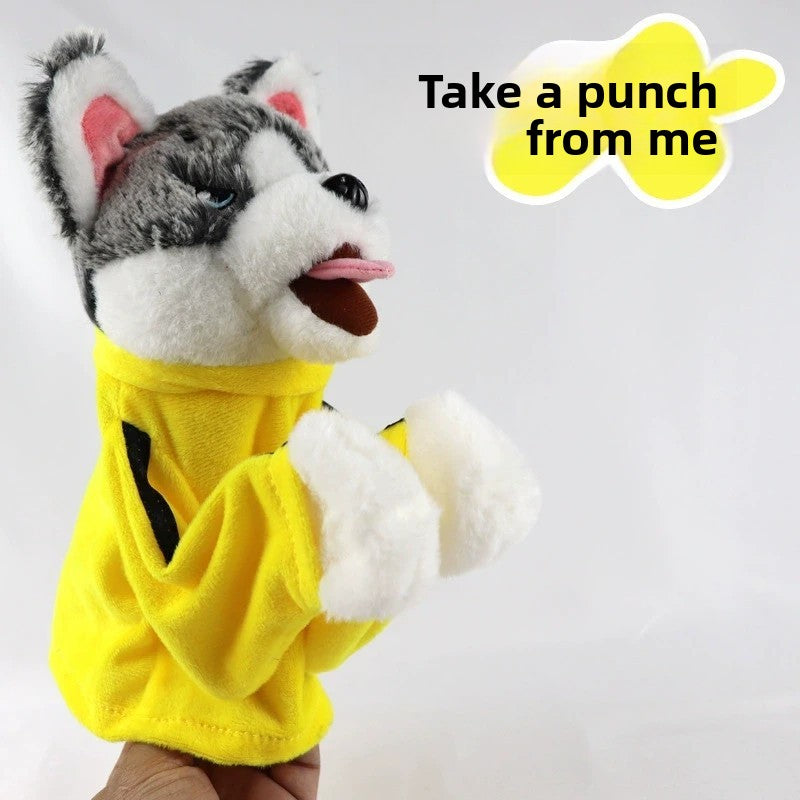 Interactive Sound Boxing Dog Plush Hand Puppet