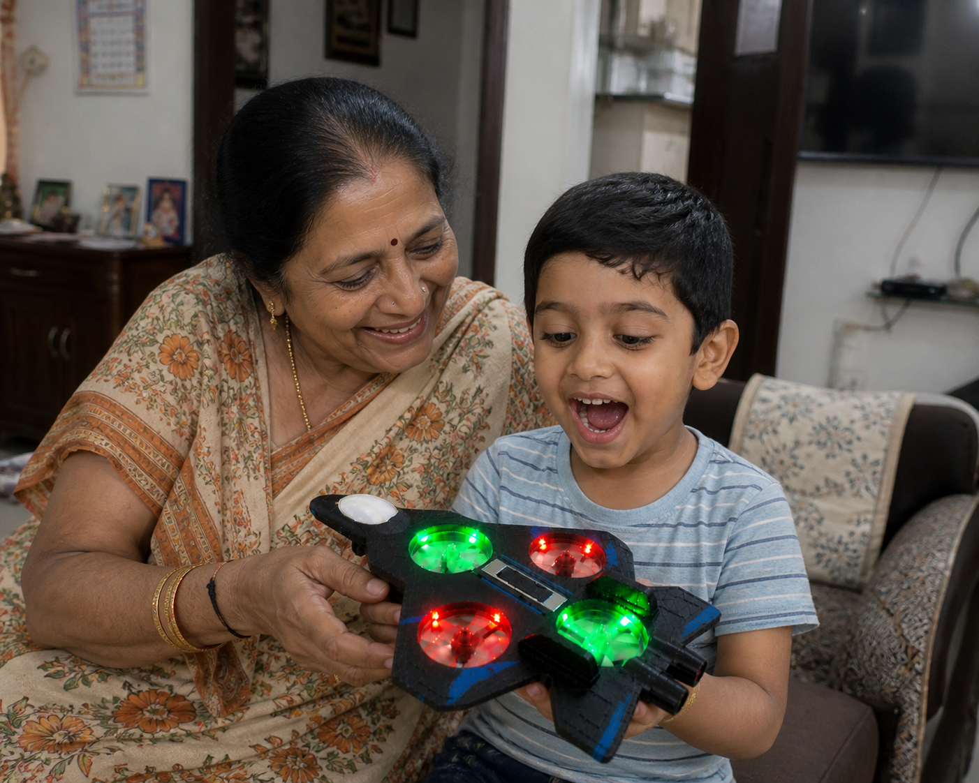 Kids Wireless RC Fighter Plane with LED Effects