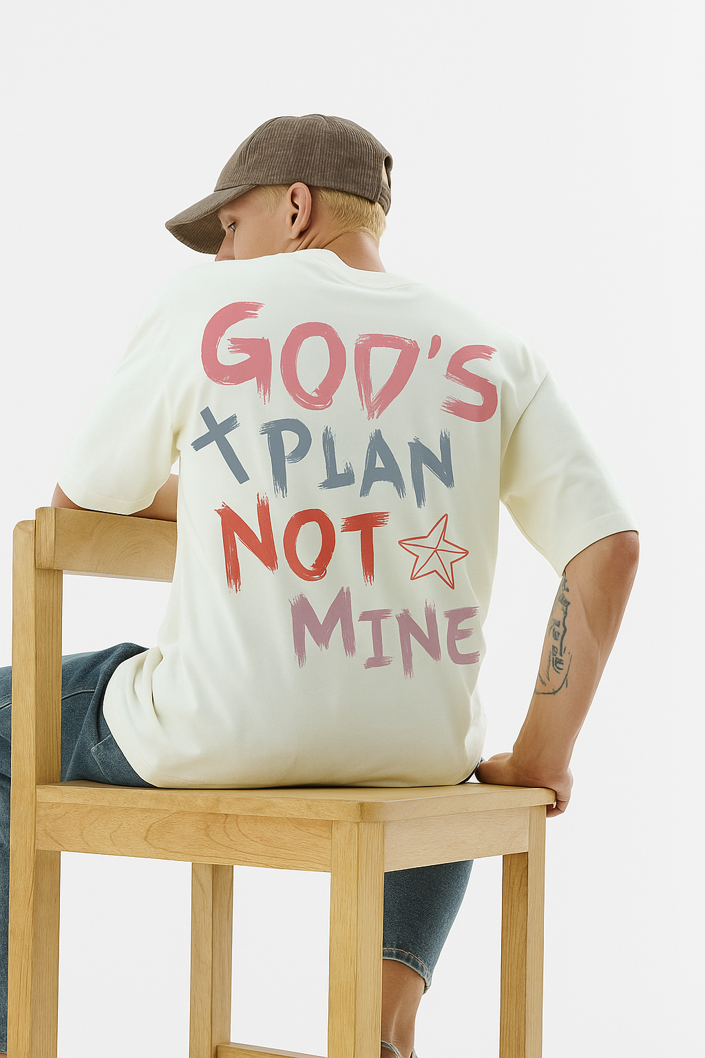“God’s Plan Not Mine” Oversized T-Shirt