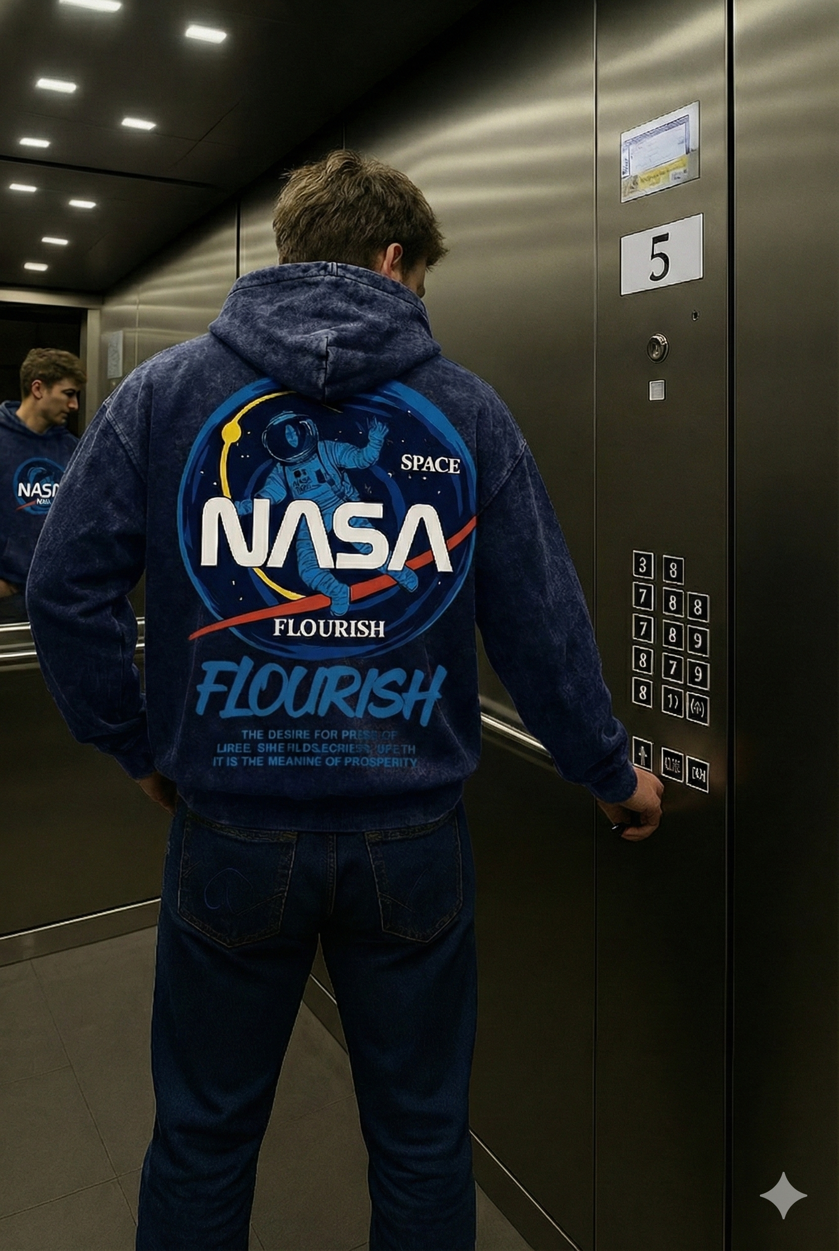 NASA Cosmic Flourish Oversized Hoodie