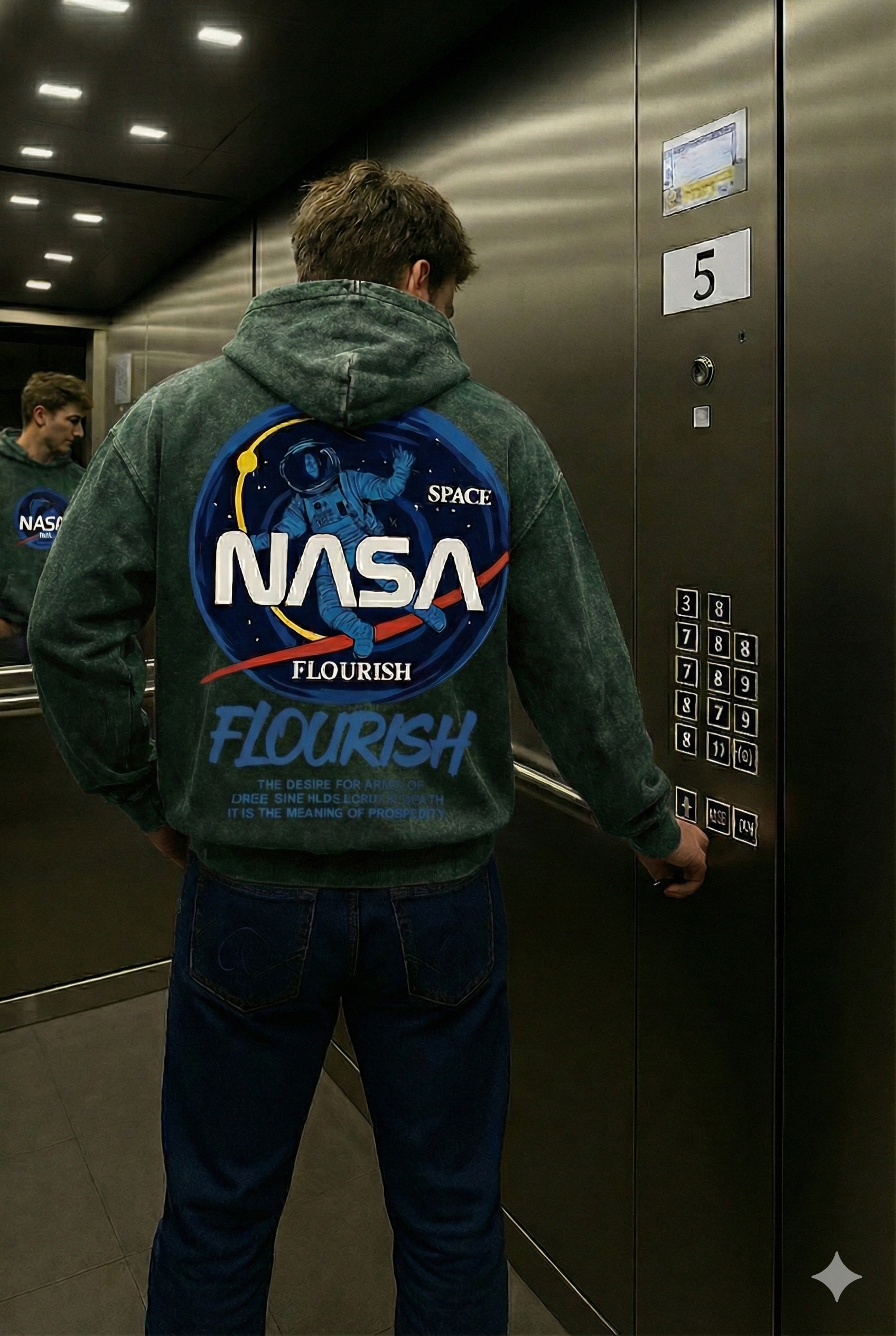 NASA Cosmic Flourish Oversized Hoodie