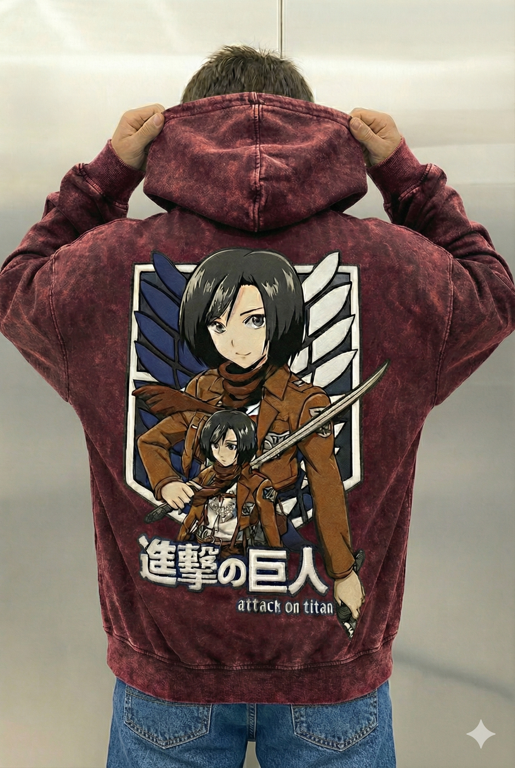 Mikasa Anime Streetwear Oversized Hoodie