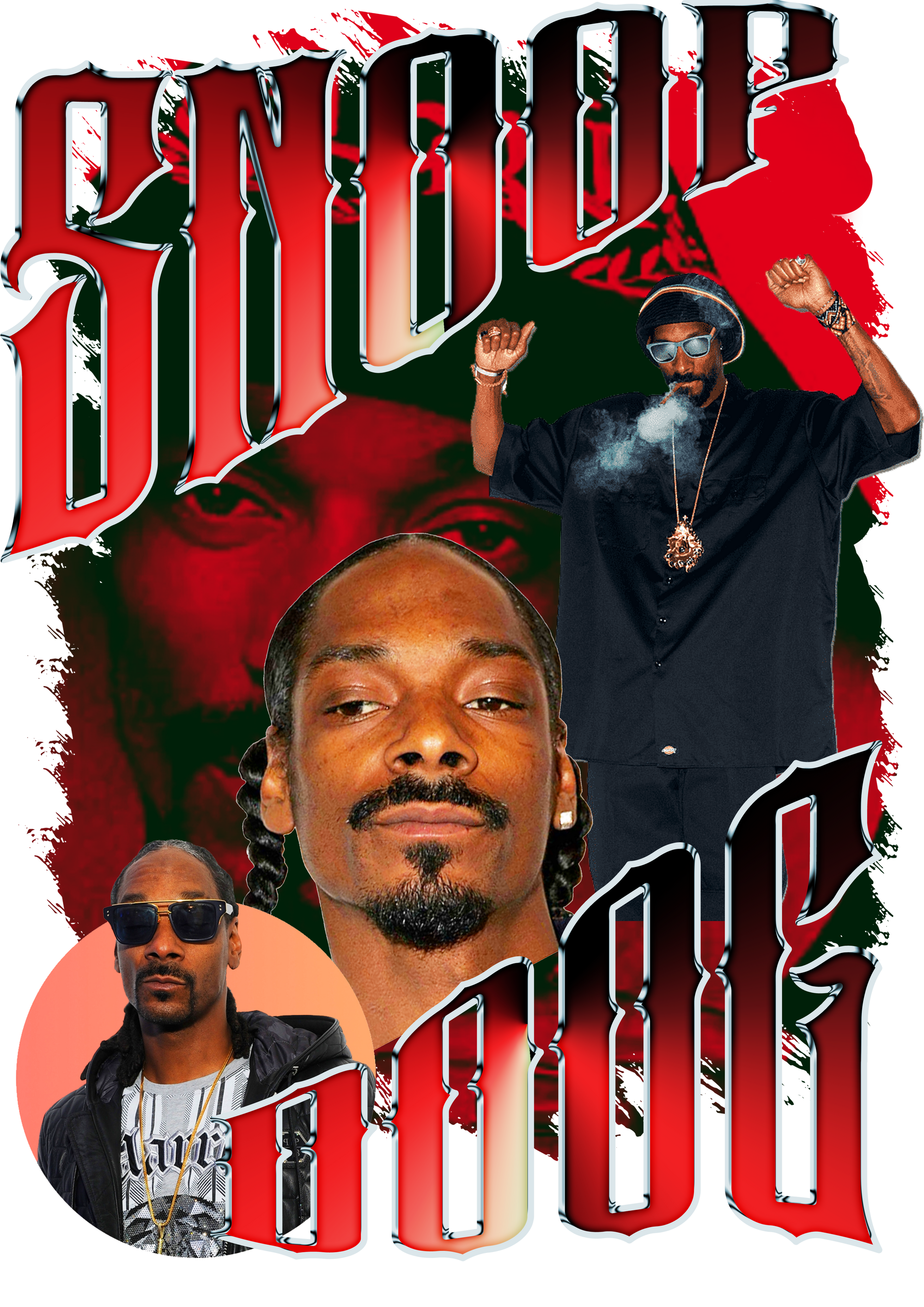 Snoop Dogg Retro Collage Oversized