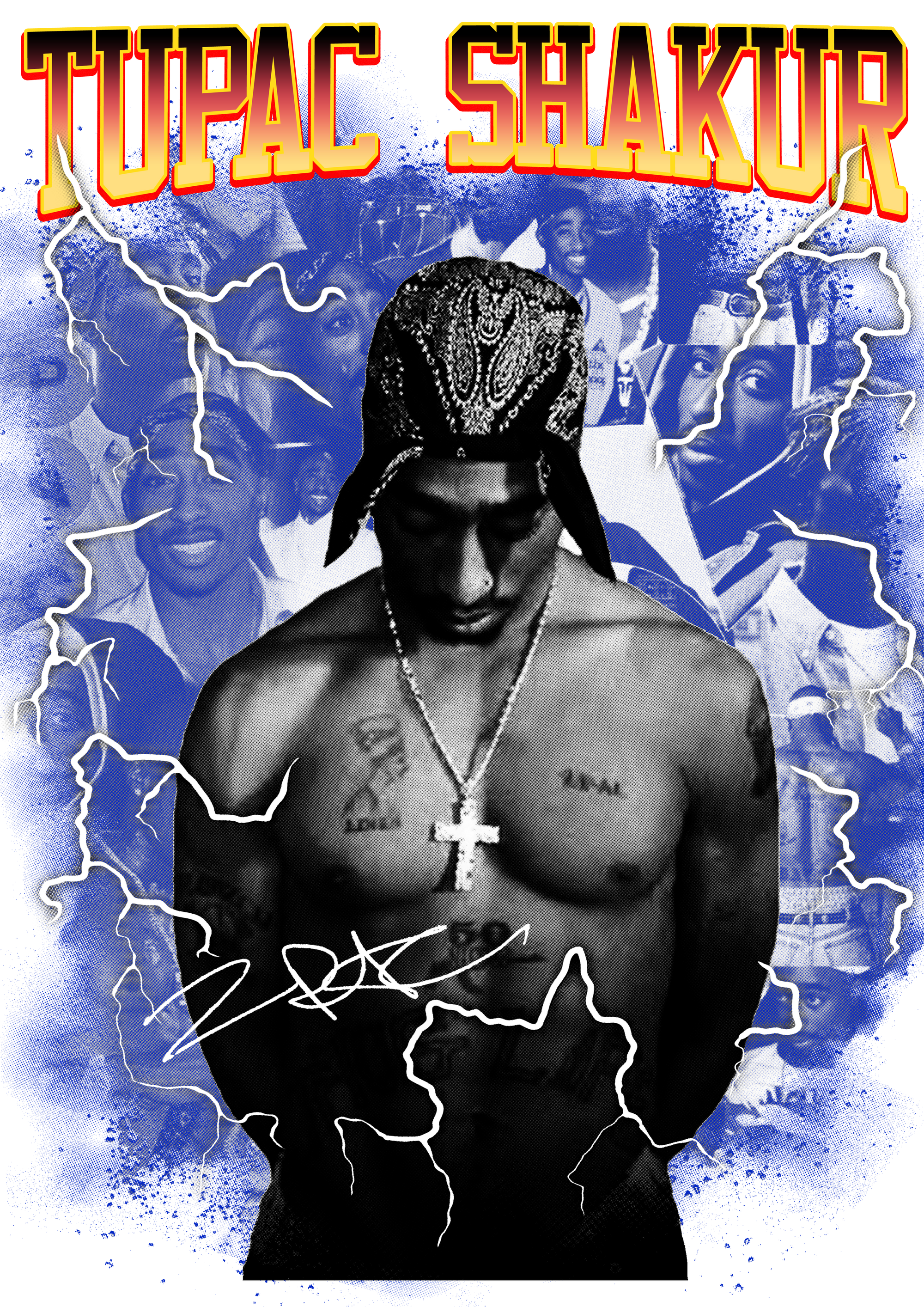 Tupac Lightning Edition Oversized