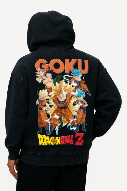 Goku Evolution Bottle Heavyweight Hoodie