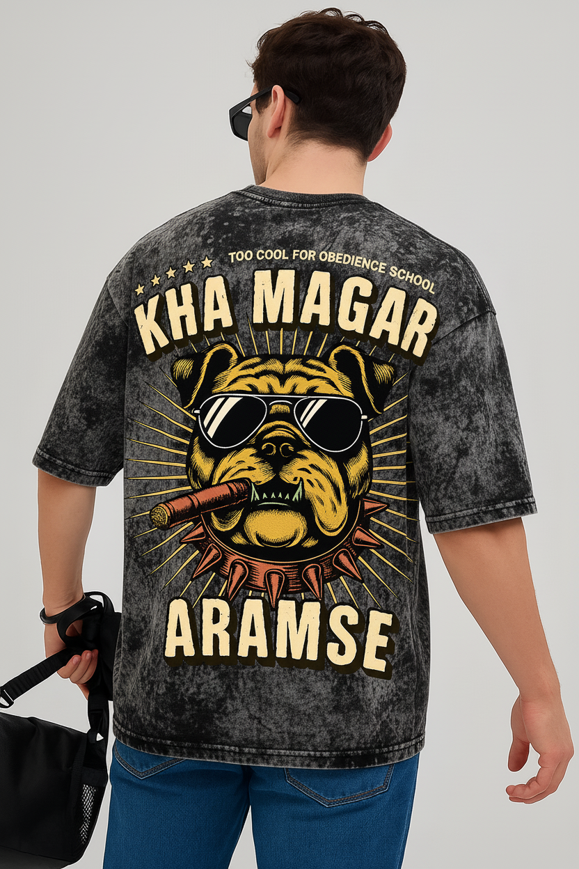 Chill Bulldog Graphic Oversized Tee