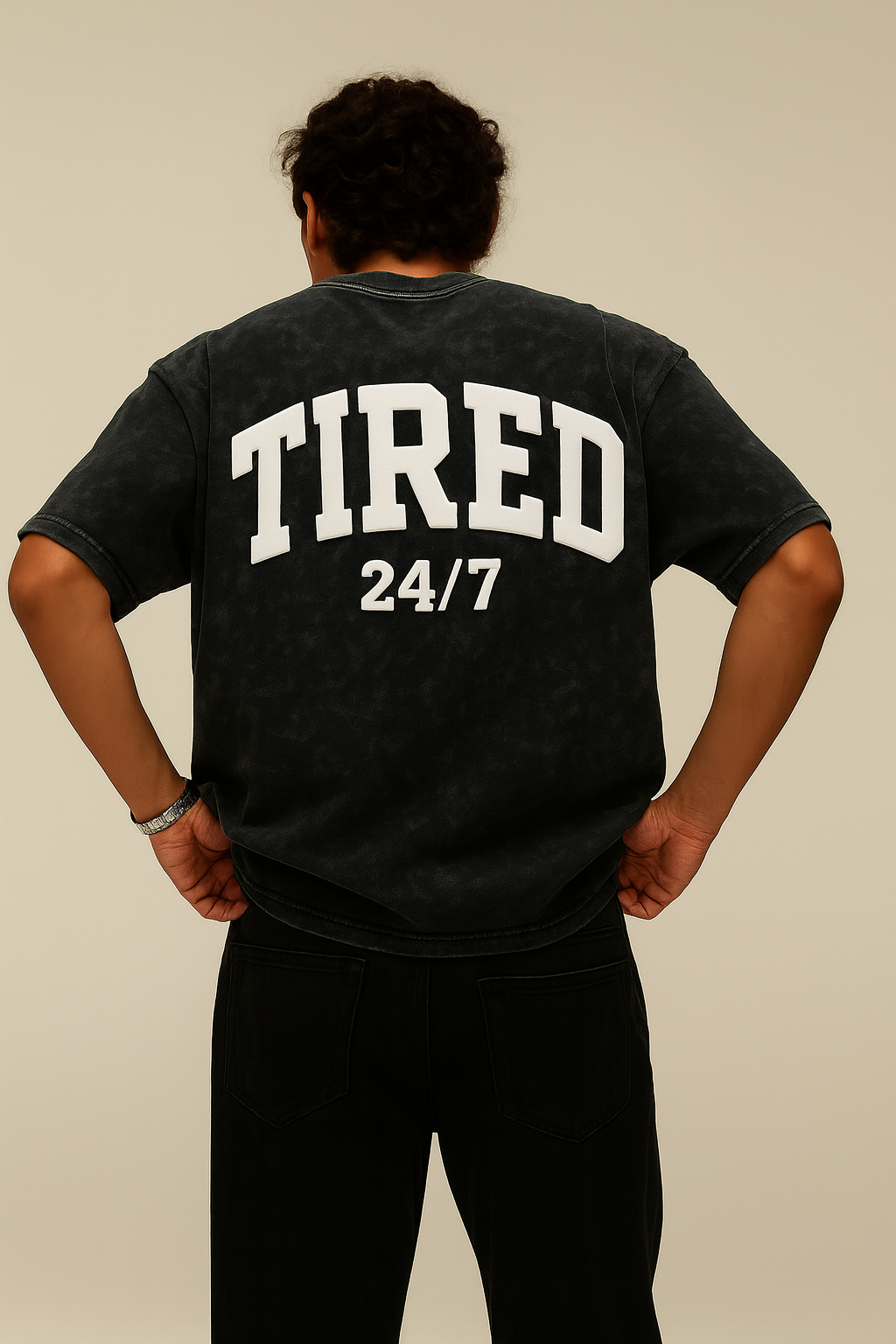 “TIRED 24/7” Classic Oversized Tee