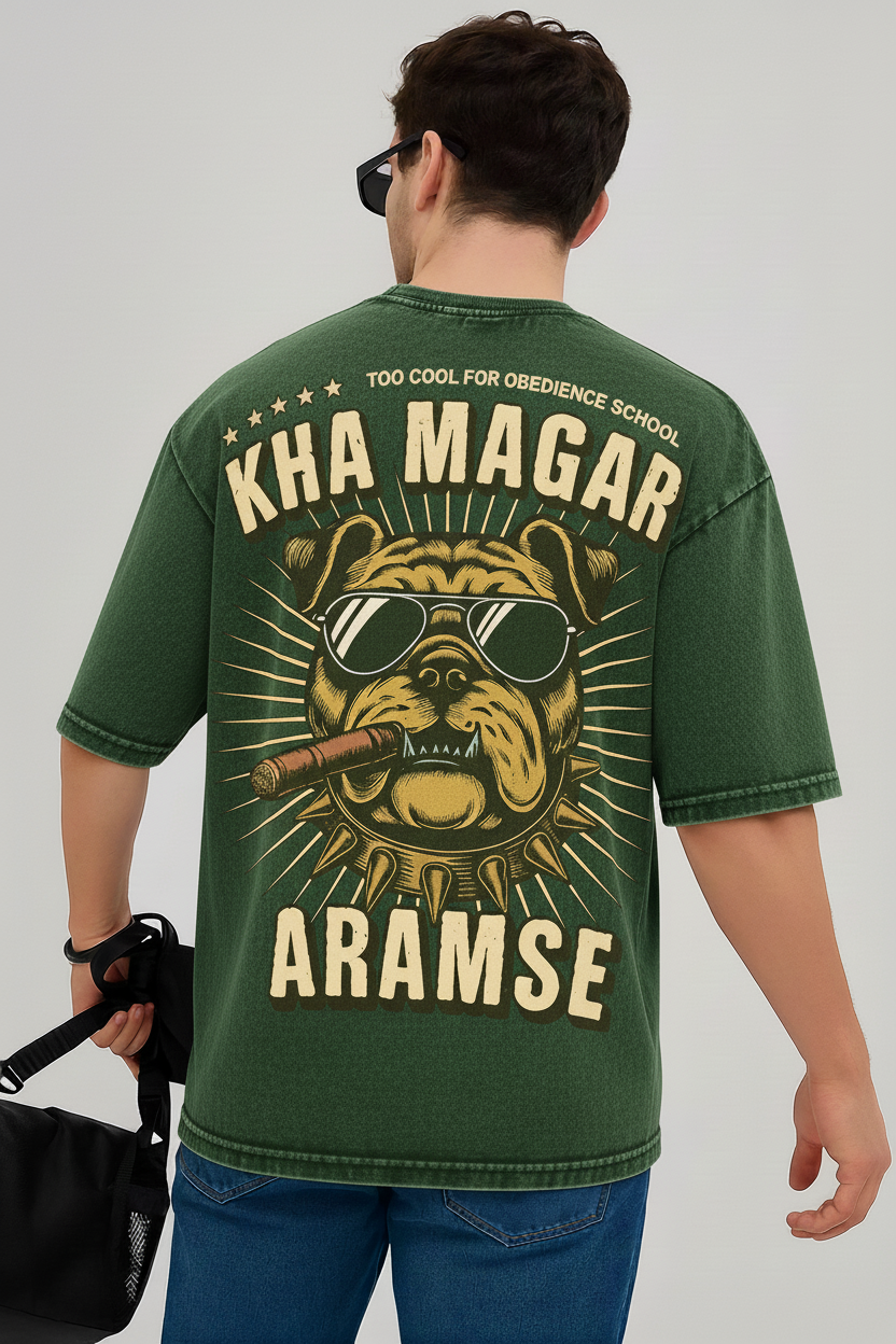 Chill Bulldog Graphic Oversized Tee