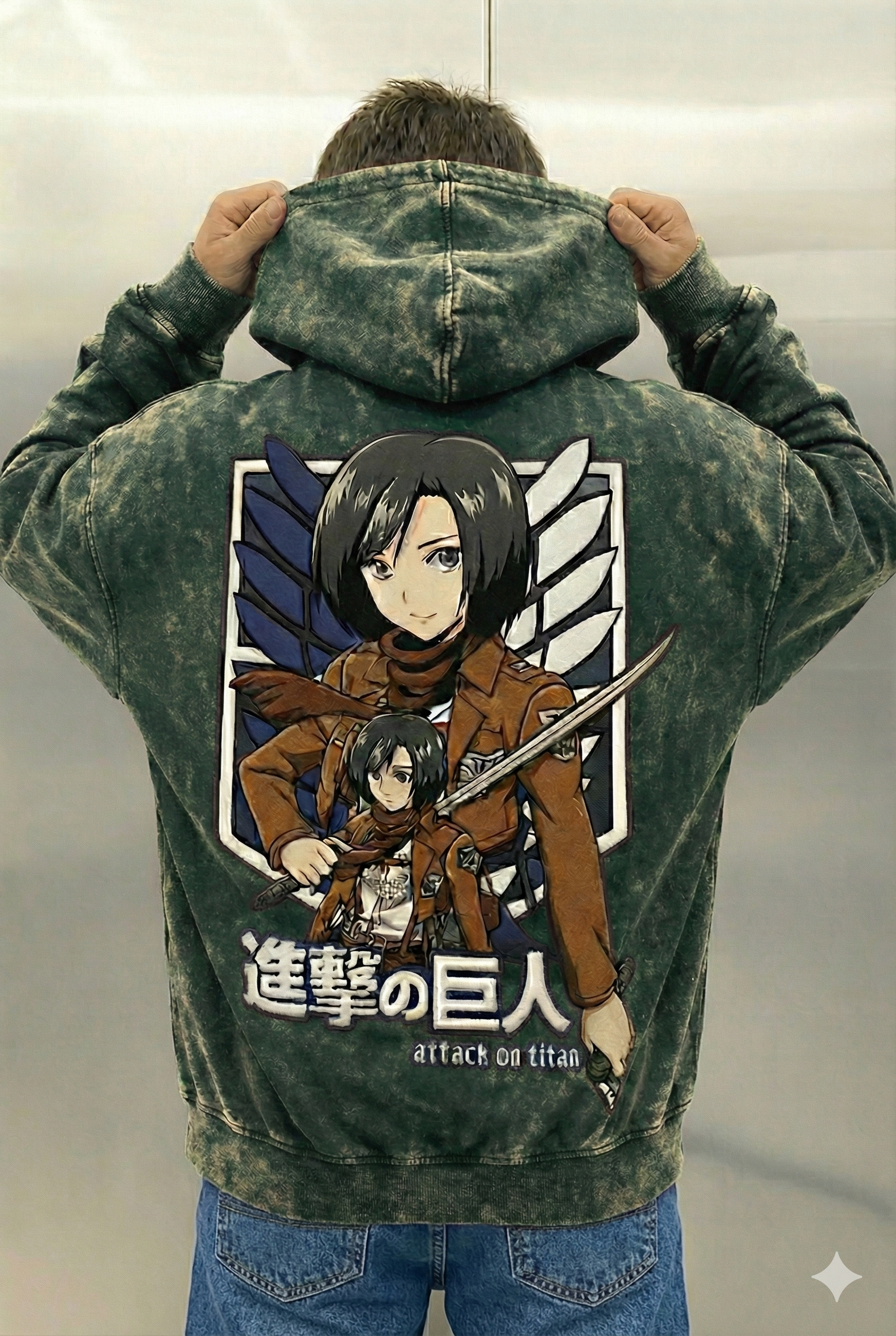 Mikasa Anime Streetwear Oversized Hoodie