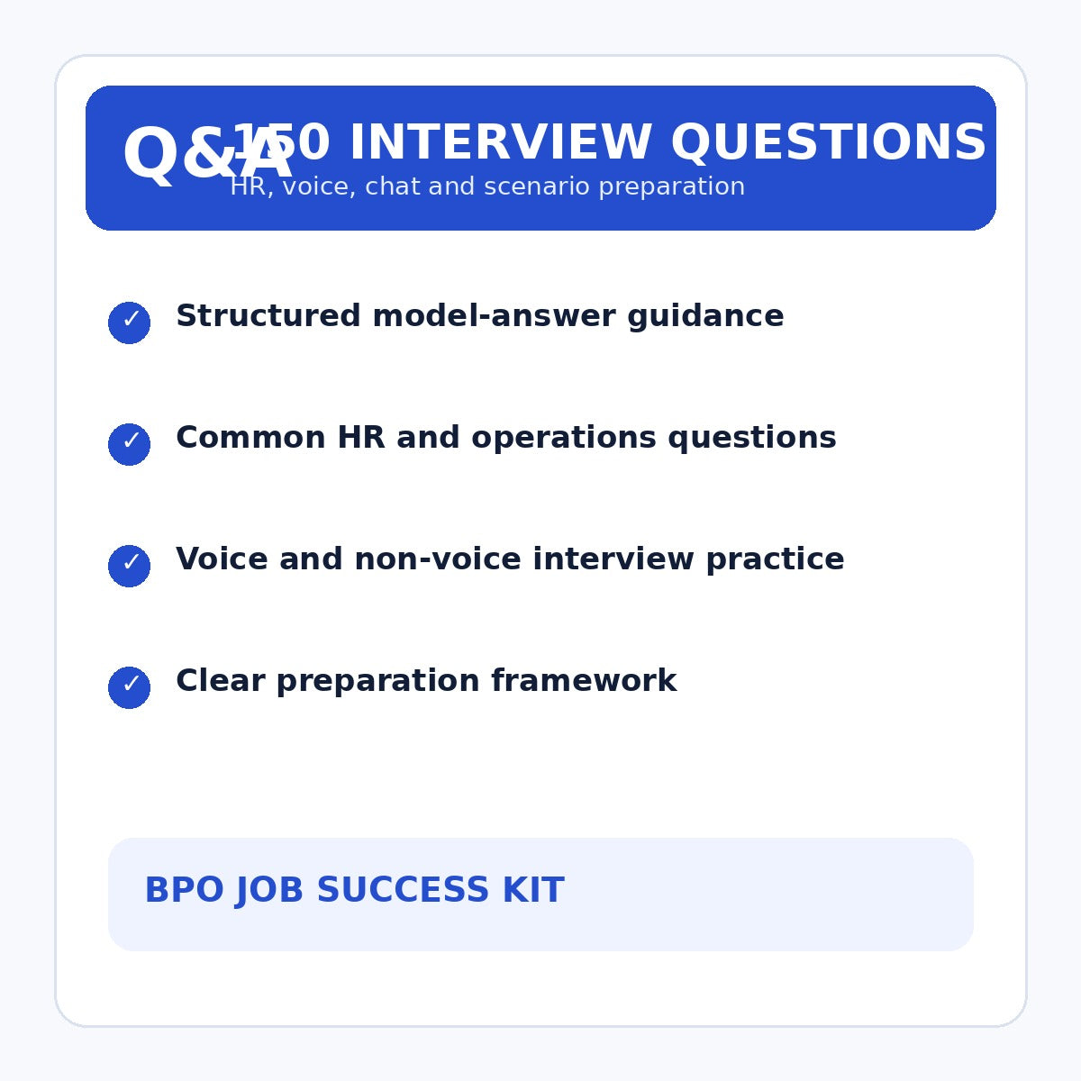 BPO interview questions and answer guide preview