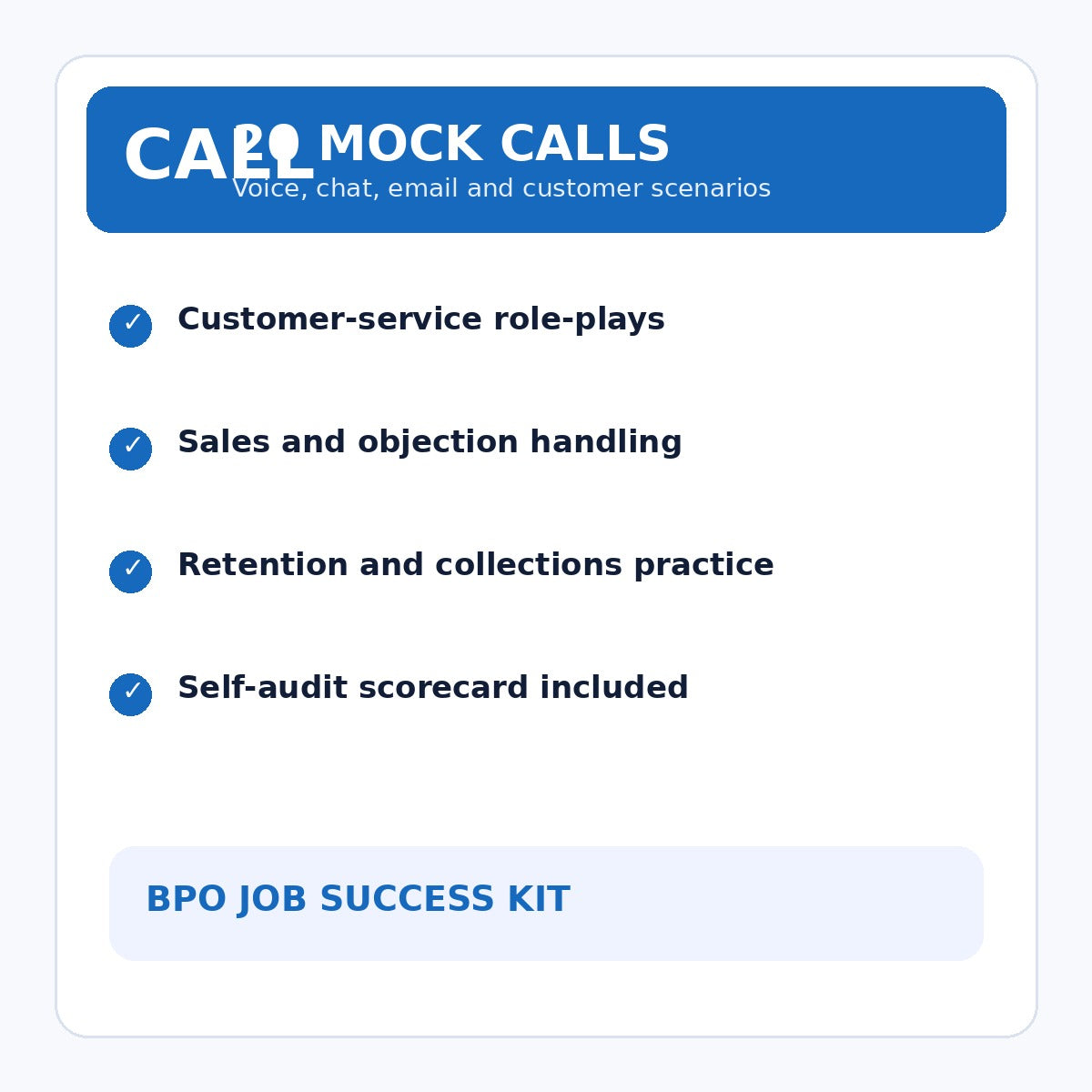 BPO mock calls and role-play guide preview