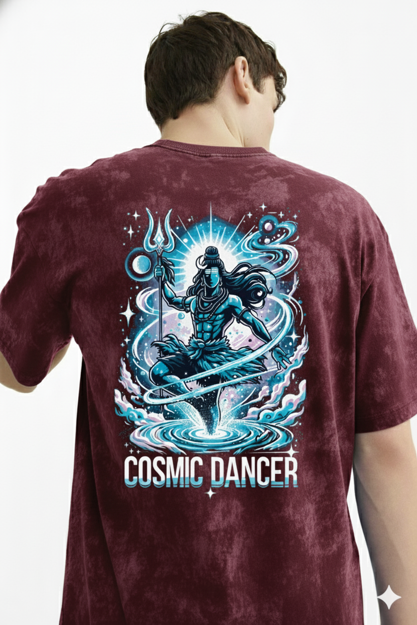 Lord Shiva Cosmic Energy Oversized Tshirt