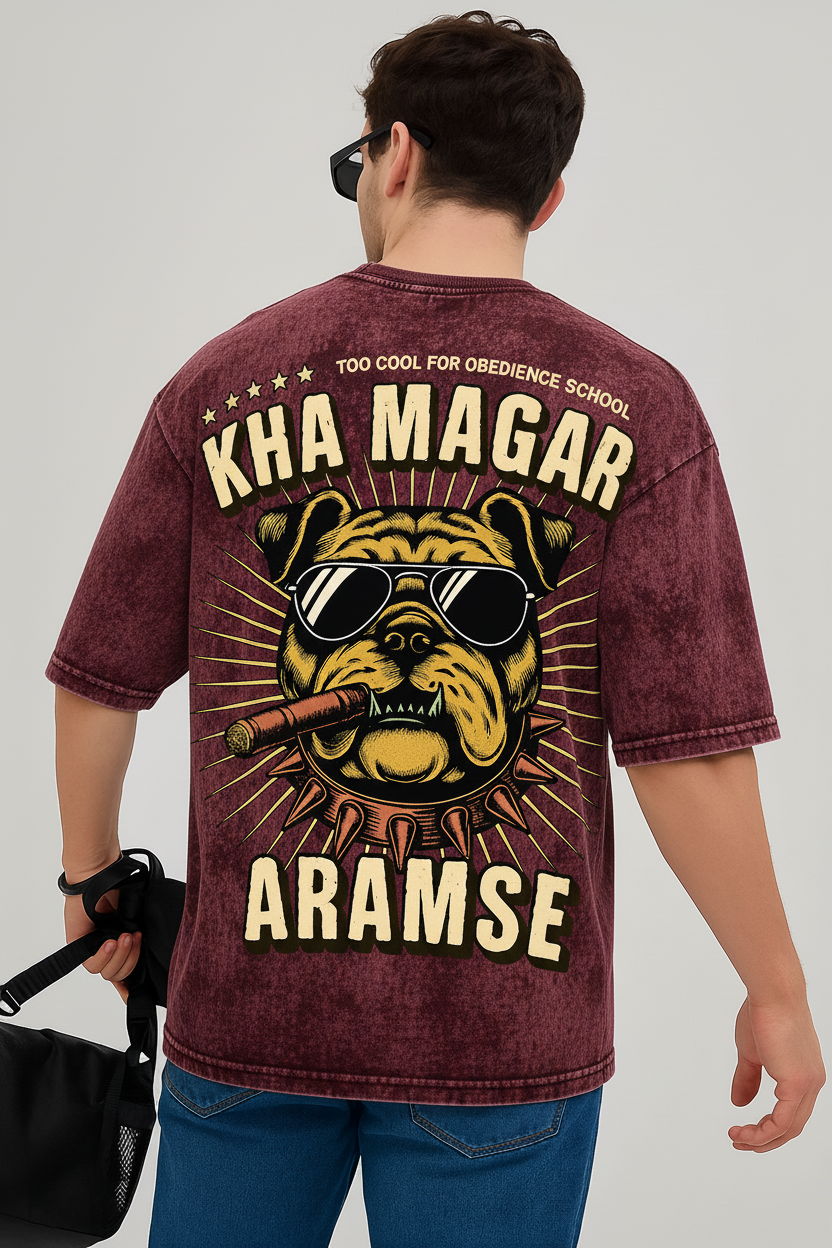 Chill Bulldog Graphic Oversized Tee