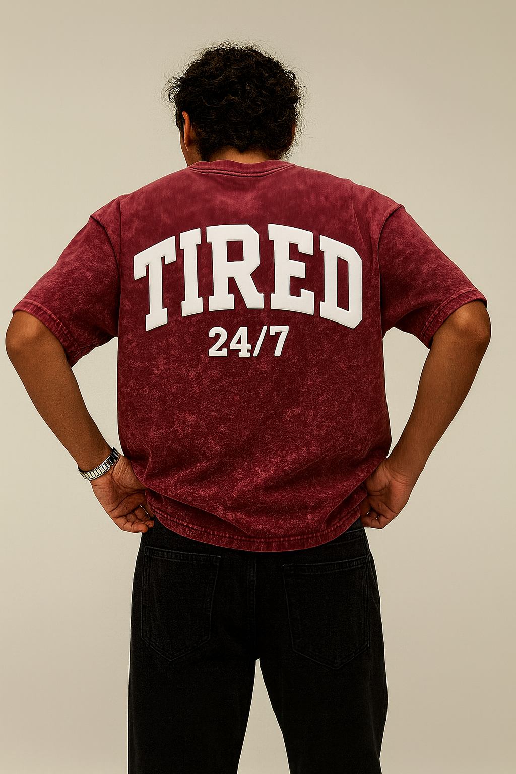 “TIRED 24/7” Classic Oversized Tee