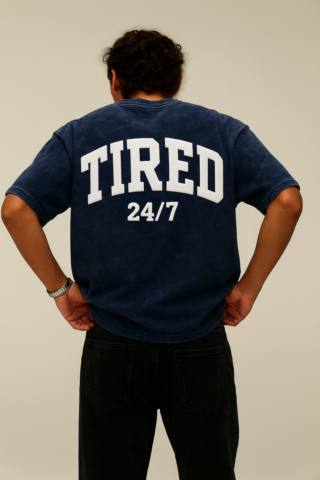 “TIRED 24/7” Classic Oversized Tee