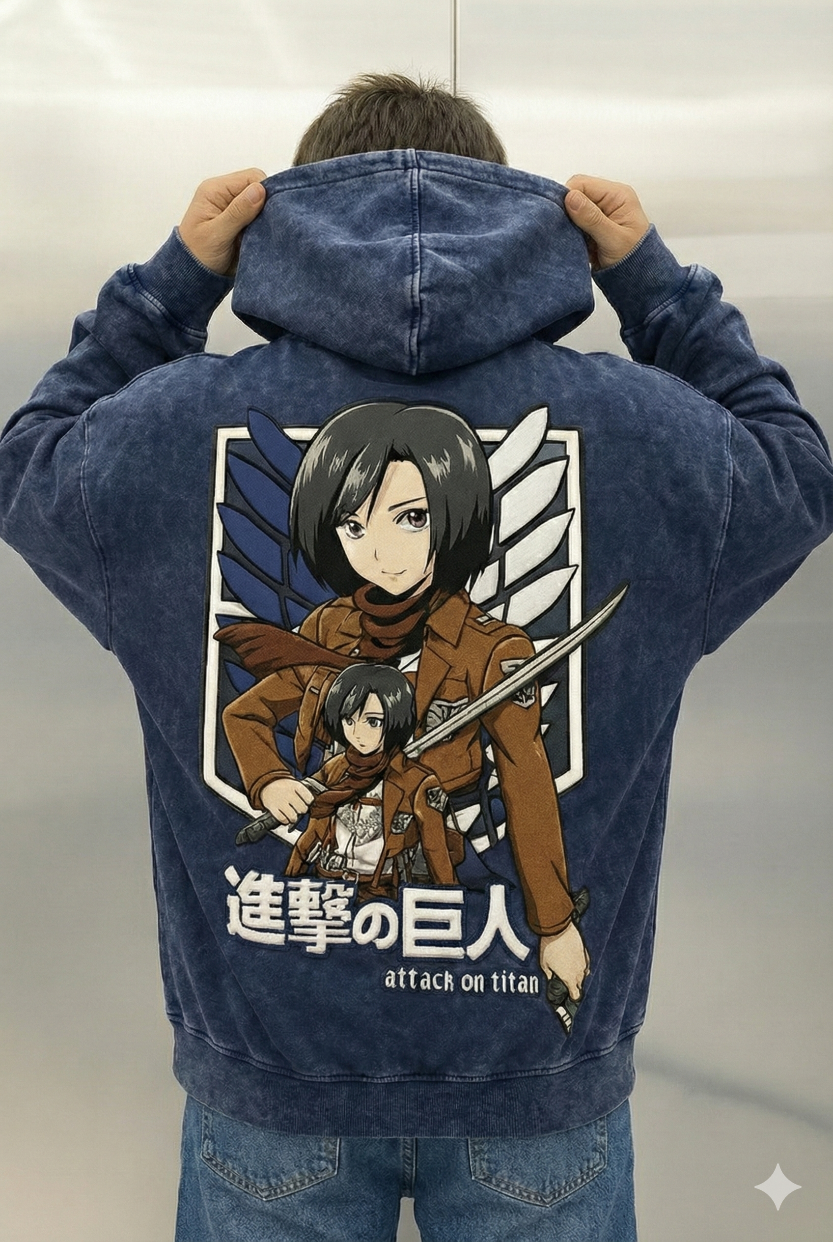 Mikasa Anime Streetwear Oversized Hoodie