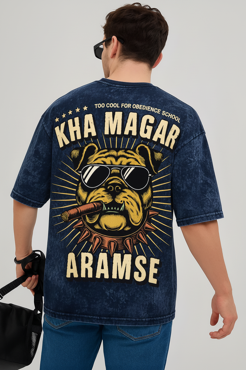 Chill Bulldog Graphic Oversized Tee