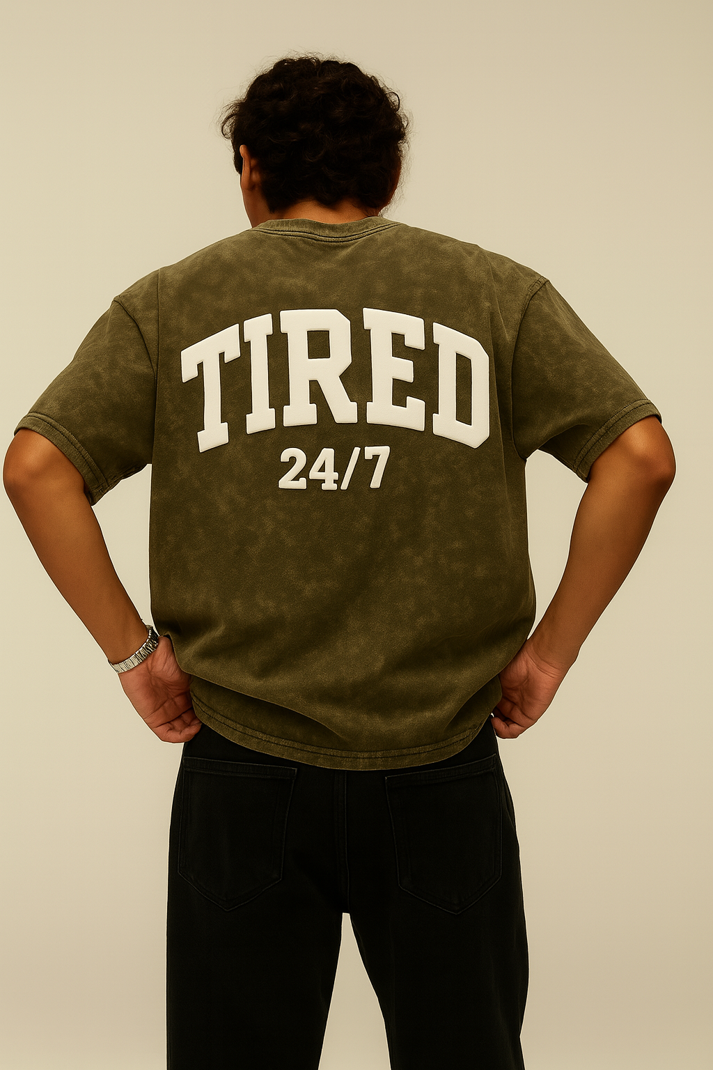 “TIRED 24/7” Classic Oversized Tee